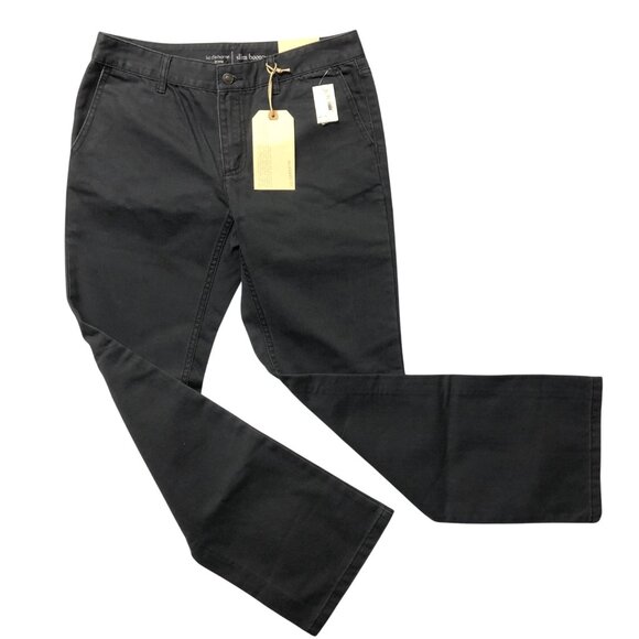Liz Claiborne Black Jeans Womens Size 10 Slim Boot Cut Denim Pants NEW - Picture 3 of 9